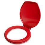 Portable Toilet Seat for 5 Gallon Bucket Emergency Outdoor Camping Snap on Luggable Loo Toilet Cover for Adults and Kids Red