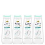 Dove Sensitive Skin Body Wash For 24hr Lotion-Soft Skin, Hypoallergenic with No Sulfates No Parabens, 325mL (Pack of 4)