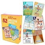 Upbounders- Sports Go Fish Cards for Boys Girls, Beginner Matching Pairs Family Game for Toddlers, Fun Numbers Flash Cards with Diverse Children