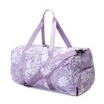 Jadyn 22" Women's Large Duffel/Weekender Bag with Shoe Pocket, Travel Bag, Dusty Lavender, Large, Weekender