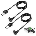 2Pack, 3.3 Ft Horizontal Charger Cable for Garmin Smartwatch,USB Charging Cord for Forerunner 55 255 165 245 945, Fenix 8 E 7 7S 7X 6 6S 6X 5 5S 5X,Vivoactive 4 4S 3,Venu 2 SQ 2S Instinct 2 ect