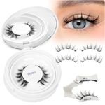 Higu clace Magnetic-Lashes Natural Look, Magnetic-Eyelashes Kit with Applicator and Manual, 1 Pair Reusable Lashes Easy to Wear and Remove, No Glue or Eyeliner Needed(STYLE I4)