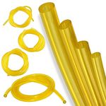 4 Sizes Petrol Fuel Gas Line Pipe Hose Tubing For String Trimmer Chainsaw Blower Lawn Mower and other Power Tools For 2 Cycle Engine for Poulan, Craftman (Yellow)