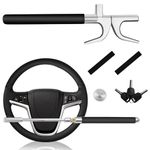 Steering Wheel Lock,Wheel Lock,Universal Retractable Car Steering Wheel Lock,Vehicle with Adjustable Anti-Theft Protection with Bonus Safety Hammer - Suitable All Cars, Gifts.