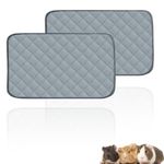 Mooydee 2 Pack Guinea Pig Cage Liners for C&C 2x1 Habitat Washable Guinea Pig Bedding Super Absorbent | Waterproof | Non Slip| Reusable Guinea Pig Pee Pads for Small Animals Cages-28" x 14"