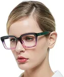 MARE AZZURO Oversized Reading Glasses Women Stylish Reader 0 0.5 0.75 1.0 1.25 1.5 1.75 2.0 2.25 2.5 2.75 3.0 3.5 4.0 5.0 6.0(Purple, 0.50)