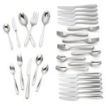 LENOX Cantera 65-Piece Flatware Set, 10.2 LB, Metallic