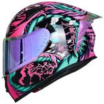 ILM Full Face Motorcycle Helmet Man Woman-Motorcycle Helmet with 2 Visors Pinlock-Compatible Clear and Tinted-Street Bike Motocross Casco ECE Model Z501,Legend Pink,M