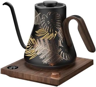 INTASTING Electric Kettle, Gooseneck Electric Kettle, ±1℉ Precise Temperature Control, Stainless Steel Interior, Quick Heating for Pour Over Coffee, Tea & Boiling Water, 0.9L (Rainforest)