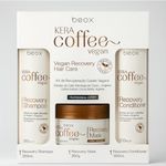 Beox Professional Kera Coffee Vegan Recovery Hair Care Kit | Shampoo 300ml + Conditioner 300ml + Mask 250g | With Hydrolyzed Wheat Protein, Castor Oil, Cocoa Butter, Corn & Soy Protein, Linseed & Chia Extracts | Made in Brazil