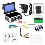 Underwater Fishing Camera Fish Finder System Kit with 7 Inch Monitor 1000TVL Video Camera 15M Cable 4500mAh Rechargeable Battery 30 Infrared LED Night Vision for Ice,Lake and Boat Fishing h(UK)