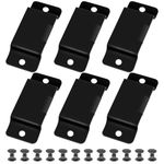 KIBBEH 6 Pcs Tape Measure Holder Metal Tape Measure Holder for Belt, Tape Measure Clips with Rivets, Tape Measure Hanging Tape Holder for Easy to Carry(Matte Black）