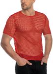 ADOREJOY Men’s Fishnet Shirts See T