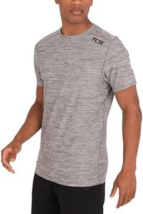 TCA Men’s Galaxy Short Sleeve Running Gym Top - Cool Gray, Small