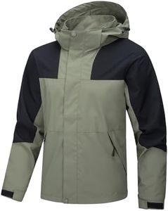 Women's Performance Waterproof Jacket Sailing Lightweight Rain Jacket Mountain Sport Hooded Rain Coat Military Outdoor Windbreaker Green XL