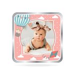 Precious Moments BIS Hallmarked Personalised New Born Baby Girl Silver Square Coin 20 Gram 999 pure