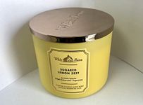 Bath & Body Works, White Barn 3-Wick Candle w/Essential Oils - 14.5 oz - New Core Scents! (Sugared Lemon Zest)