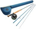 Redington Crosswater Fly Fishing Outfit – 4-Piece 9’ 8WT Fly Rod with Crosswater Reel, Rio Mainstream WF8F Fly Line & Zippered Travel Case – Complete Starter Kit