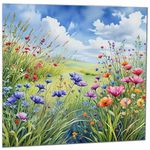 Any Occasion - Beautiful Nature Flowers Blank Greeting Birthday Card Art