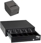 POS Hardware Bundle for Square - Cash Drawer and Thermal Receipt Printer,[Compatible with Square Stand and Square Register]