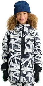 Burton Kids’ Hillslope 2-Layer Insulated Jacket – Waterproof Winter Coat with Room to Grow System – City Streets/True Black, Large