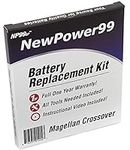 NewPower99 Battery Replacement Kit with Battery, Video Instructions and Tools for Magellan Crossover