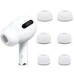 3 Pairs Replacement Ear Tips Compatible with Airpods Pro and Airpods Pro 2nd Generation with Portable Storage Case Silicone Earbuds with Noise Reduction Hole Fit in The Charging Case (S/M/L)-White