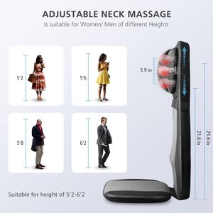 Snailax Shiatsu Back Massager – Deep Kneading Heat Therapy