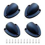Atskonnen Marine Boat Wire Cover Cable Vent Cover Marine Clam Shell Vent for Boat Outlet with Installation Screws- 4 Packs (63x58mm)