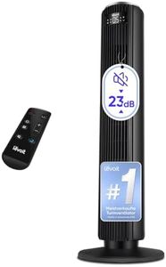 Levoit-Sehr Leiser Turmventilator mit Fortschrittlichem Schlaf und Automodus-5 Geschwindigkeiten 4 Modi 12Std Timer Ventilator-Oszillierende Tower Fan mit Fernbedienung für Schlafzimmer Schwarz 92CM