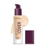 Hilary Rhoda Super Cover Foundation | Blemish Free | High Coverage & Waterproof Foundation | 24-Hour Stay & Non-Sticky Formula | Matte Finish | Blends Flawlessly | 30g (Shell White)