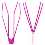 SHERRYLO Slingshot Bikini for Women Topless G String Bottom Extreme Suspender Sling Micro Bikinis, 1881-fuchsia, One Size