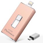 Apple MFi Certified Photo Stick for iPhone 512GB, USB Flash Drive for iPhone Thumb Drive, iPhone-Memory-Stick for iPad/iPhone/Computer Picture Keeper Portable Hard Drive-Pink