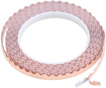 Poeeytnek® Scalloped Edge Copper Foil Tape - Dual-Sided Conductive for Stained Glass Art, 20 Yards Roll (Mica Glass Welding/Vintage Crafting Supplies) 1/4 inch&11/32 inch