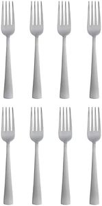 Oneida Zinc Everyday Flatware Dinner Forks, Set of 8, 18/0 Stainless Steel, Silverware Set, 1.4 x 3.75 x 8.5 inches