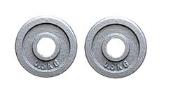 Dolphy 0.5 kg x 2 Standard Weight Plates for Home Gym | 1 Inch Chrome Iron Weight Lifting Plates 1kg