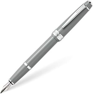 Cross Bailey Light Extra Fine Nib Fountain Pen, Polished Grey Resin