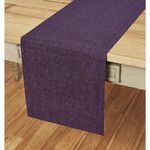 Solino Home Linen Table Runner 90 Inches Long – 100% Pure Linen Grape Table Runner 14 x 90 Inch – Machine Washable Dining Table Runner for Halloween, Thanksgiving – Athena