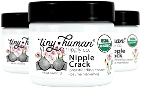 Organic Nipple Cream, Nipple Crack Lanolin Free Nipple Butter (3 Pack), Balm for Breastfeeding Mothers, No Need to Wash Off, Safe for Baby and Mama