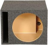 Q Power 15 Inch Heavy-Duty Single Vented Carpet Covered Durable Car Audio Vehicle Subwoofer Enclosure Woofer Box, Charcoal Gray