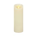 Lumianra Flameless Candle - Vanilla Scented Ivory Wax Classic Pillar - 8 in