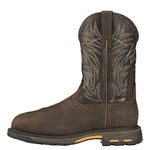 Ariat Men's Workhog WST Metguard H2O Composite Toe Work Boot, Bruin Brown/Crazy Black, 11