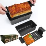 Barlket 4 Pack Meatloaf Pan with Dr