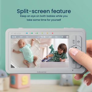 Babysense 5 HD Split-Screen Baby Monitor – High-Resolution Video