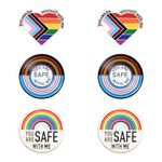 6Pcs Rainbow Pride Pin,You are Safe with Me Enamel Pins Rainbow Lapel Pins,LGBTQ Supports Badge Pins for Women Men Backpack Bag Hat Decoration (6pcs)