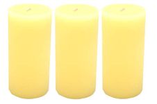 Set of 3 Ivory Unscented 6 Inch Tall Pillar Candles | Home Décor Accent for Centerpieces, Lanterns or Fireplace Mantles | Decorate Your, Bridal Shower or Home | 3W x 6H Inches
