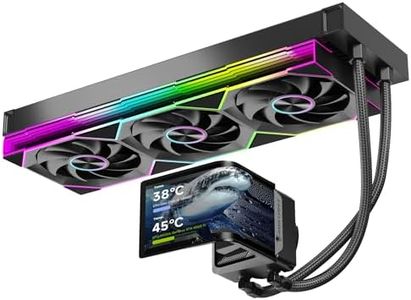 Jungle Leopard 360mm AIO CPU Cooler with 6.67" 2K AMOLED Rotatable Screen | 320W TDP Liquid Cooling | ARGB Fans | Intel LGA1851/1700/115X & AMD AM5/AM4 Compatible | Black