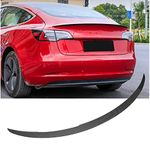 TGFOF Fit for Tesla Model 3 Spoiler Wing Sport Car Rear Spoiler ABS Car Styling Kits For Tesla Model 3 Accessories（Carbon fiber pattern）