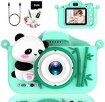 Kids Camera Toys for 3-12 Years Old Boys Girls Children,Portable Child Digital Video Camera with Silicone Cover, Christmas Birthday Gifts for Toddler Age 3 4 5 6 7 8 9 (Green)