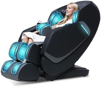 RelaxRelife Massagesessel, Ganzkörpermassage Stühle mit Zero Gravity 3D Massage Intelligent Body Scan Detection SL Track Fußmassage zurück Wärme Bluetooth Lautsprecher Schwarz